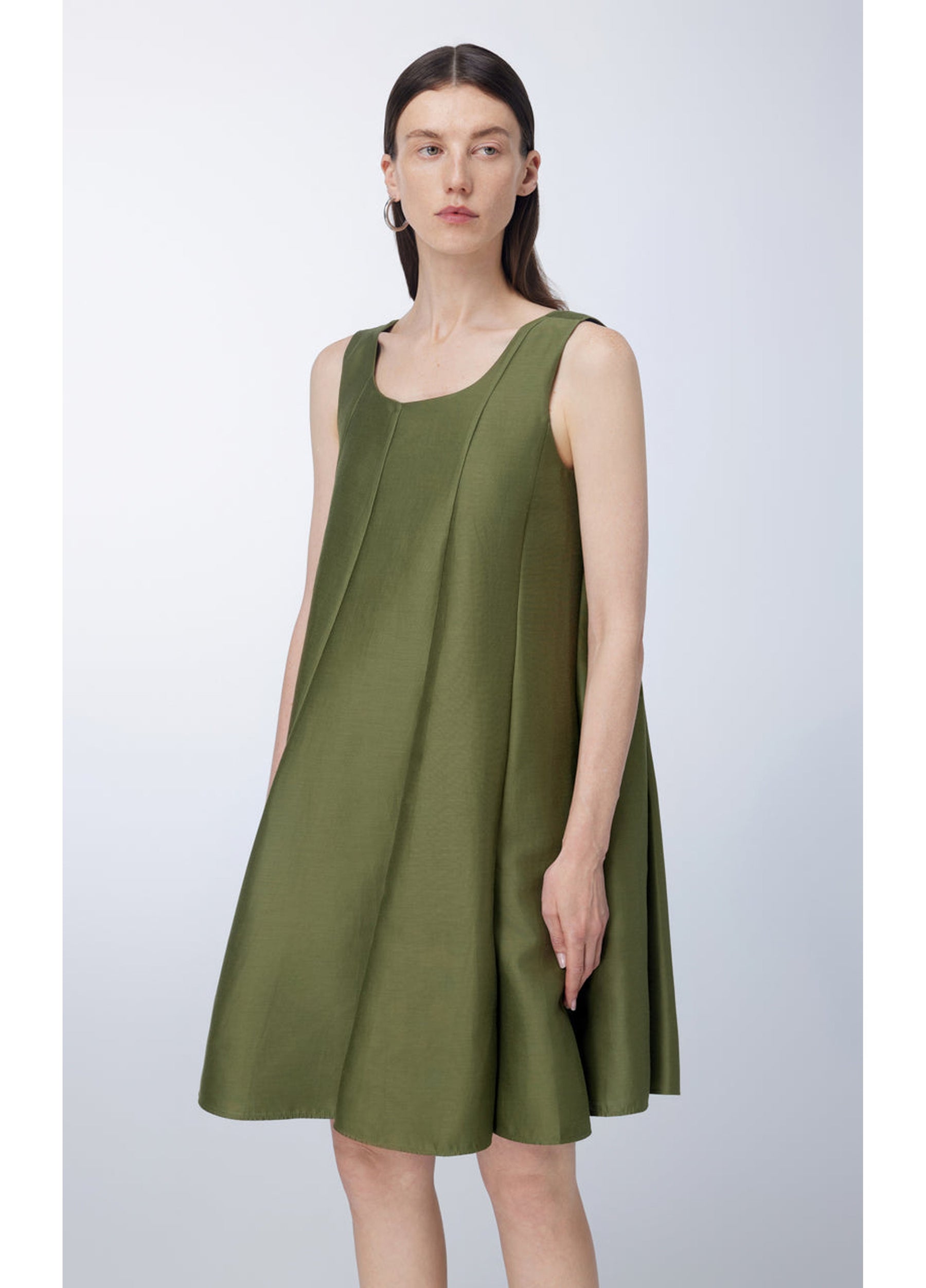 JNBY pleat-detailing cotton-blend dress