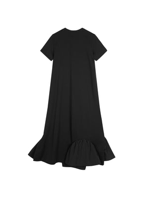 JNBY Short-sleeve Spliced Cotton Dress