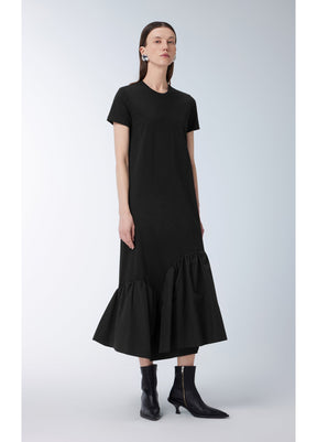 JNBY Short-sleeve Spliced Cotton Dress