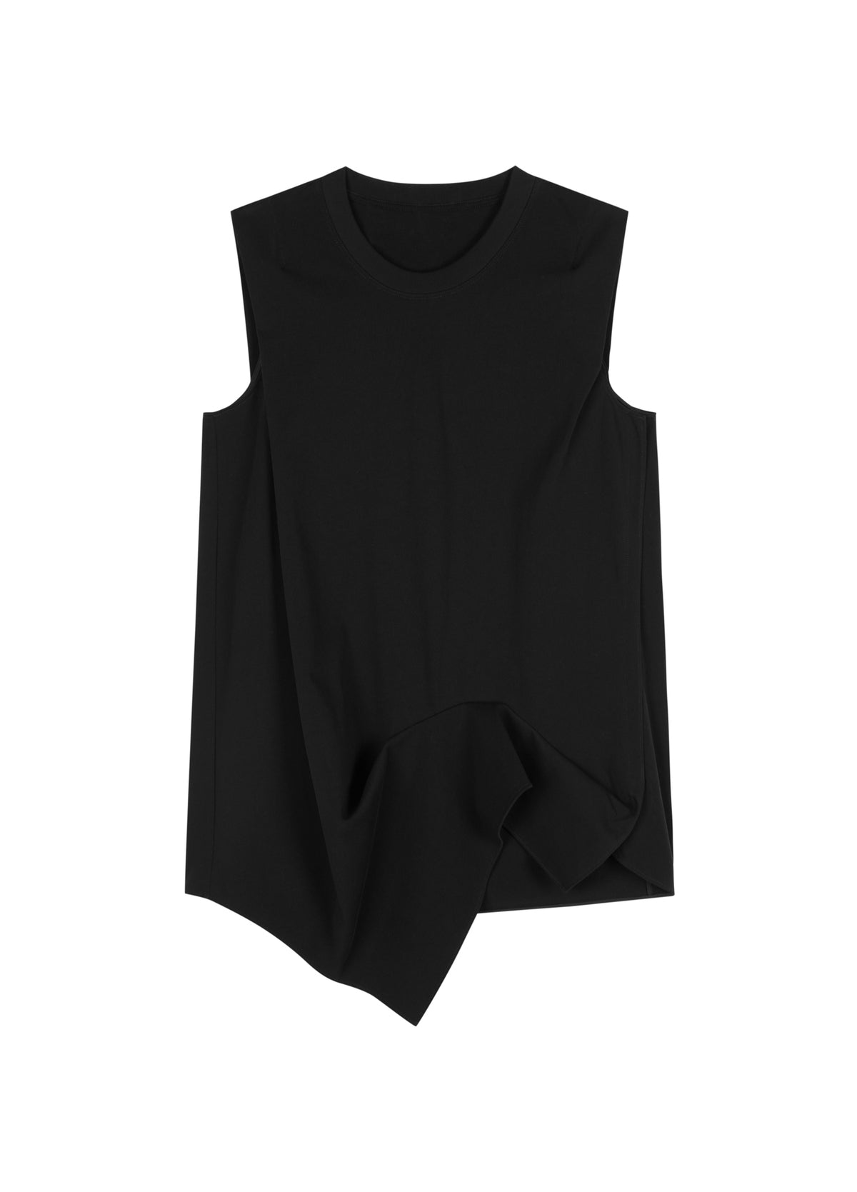 JNBY asymmetric sleeveless T-shirt in black