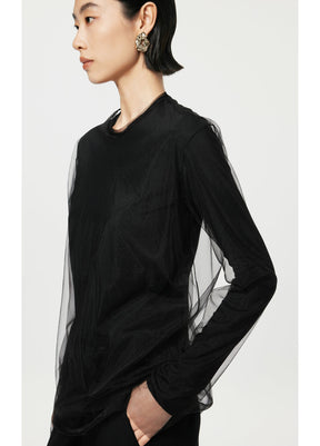 JNBY tulle long sleeves t-shirt