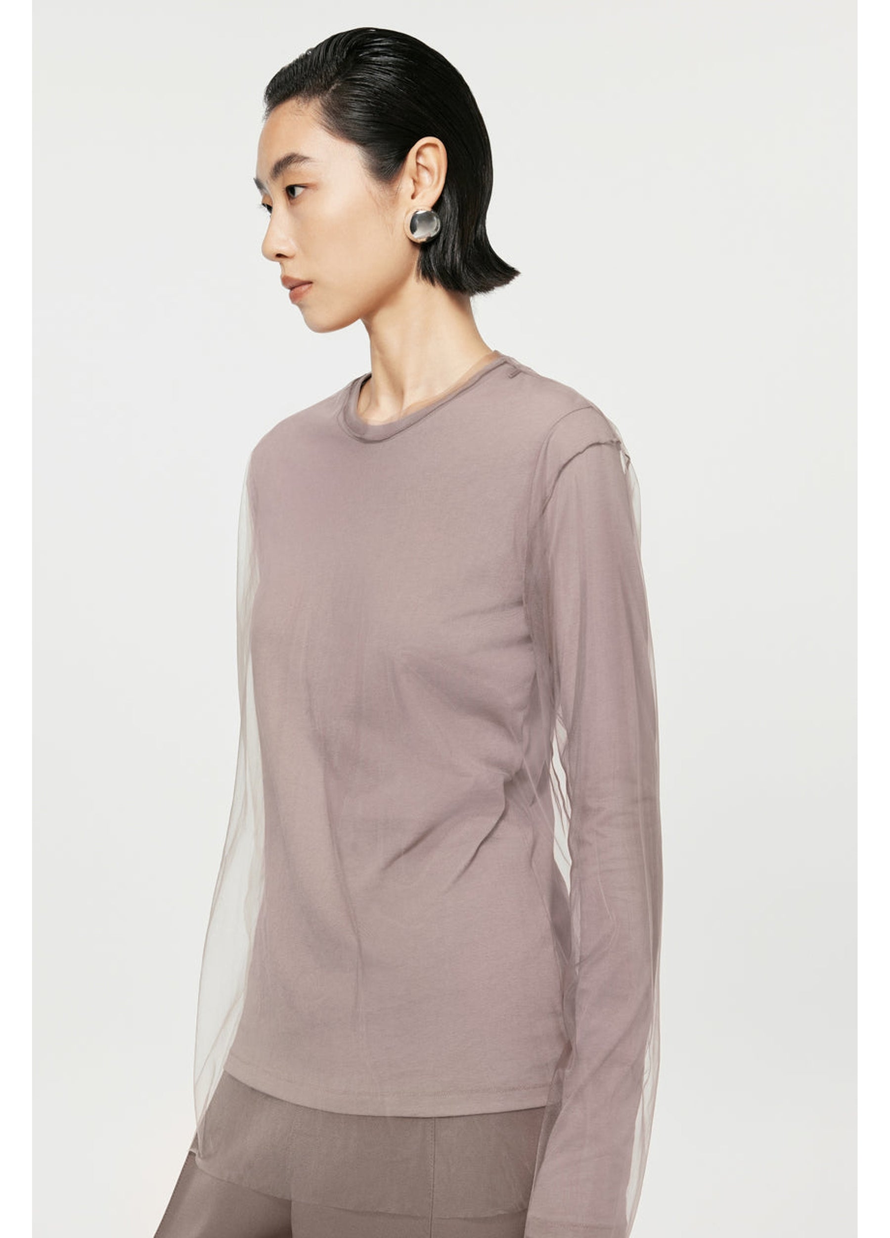 JNBY tulle long sleeves t-shirt