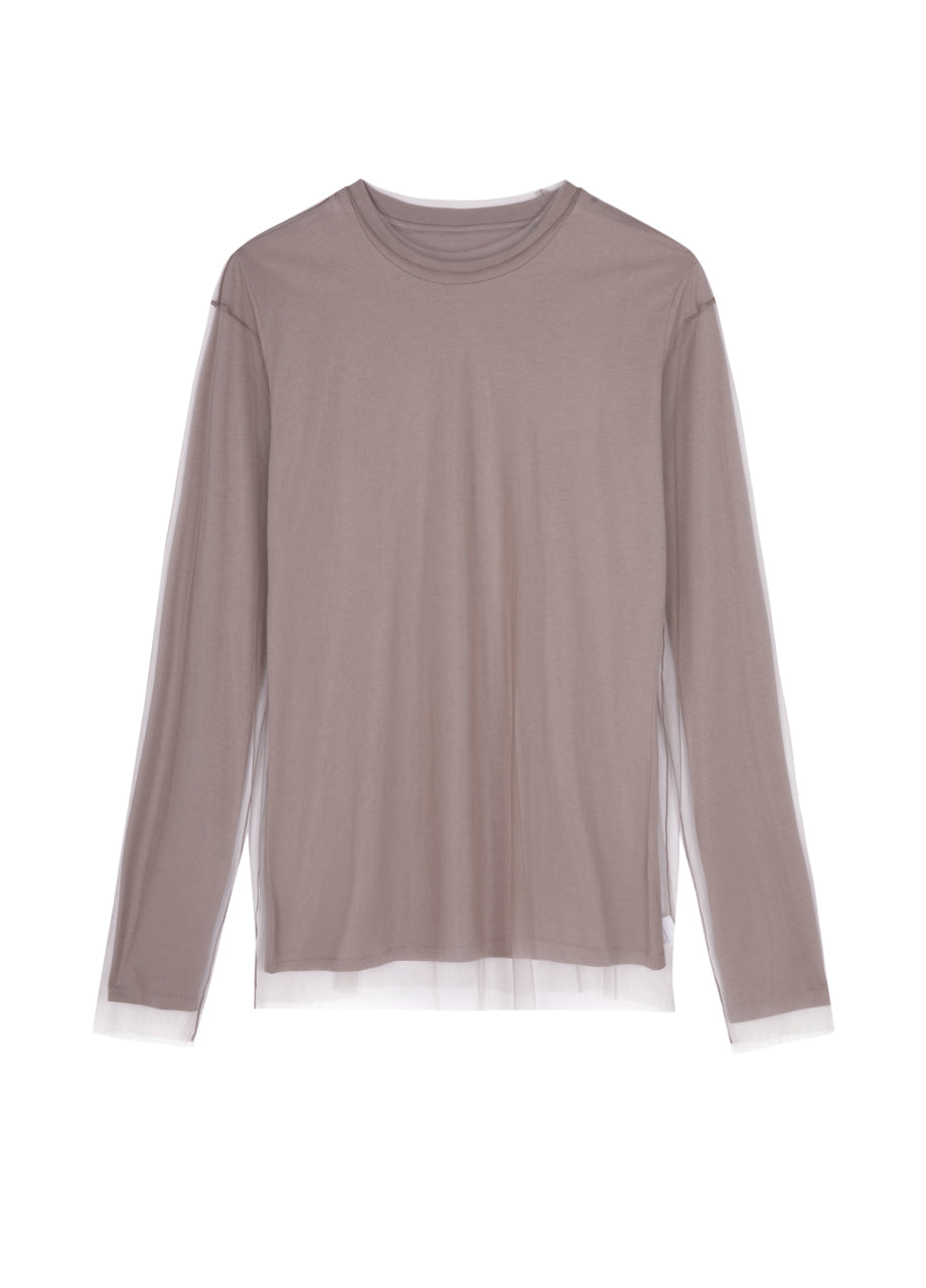 JNBY tulle long sleeves t-shirt