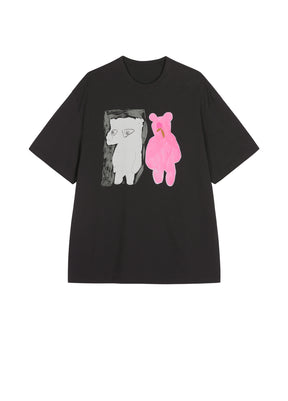 JNBY bear printed short sleeved t-shirt