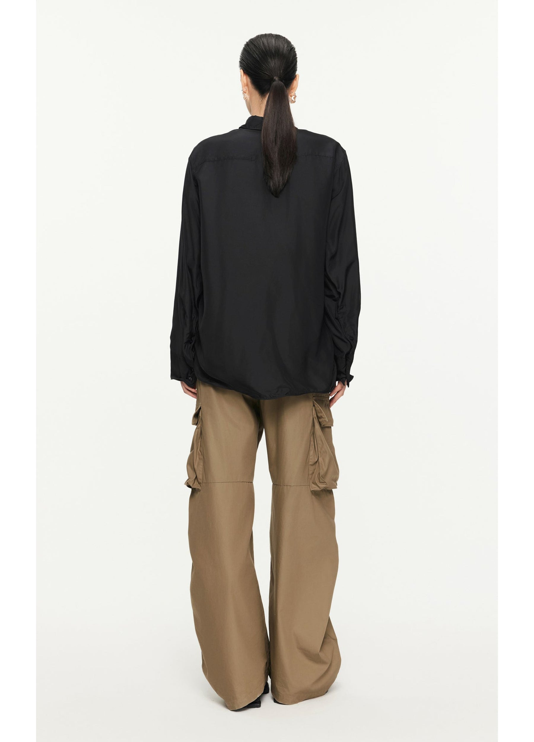 JNBY Loose Fitting Long-sleeved Silk Shirt