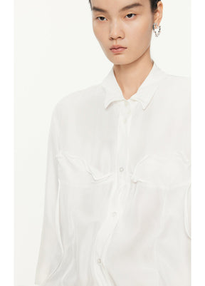 JNBY Loose Fitting Long-sleeved Silk Shirt