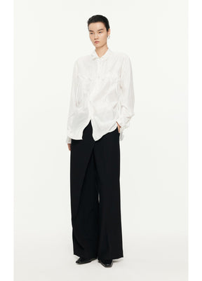 JNBY Loose Fitting Long-sleeved Silk Shirt