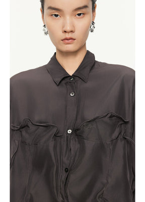 JNBY Loose Fitting Long-sleeved Silk Shirt