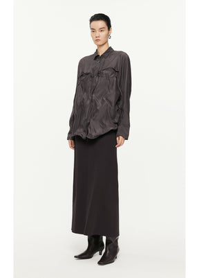 JNBY Loose Fitting Long-sleeved Silk Shirt