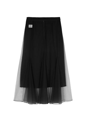 Front view of JNBY Gauze Skirt highlighting its flowing A-line design