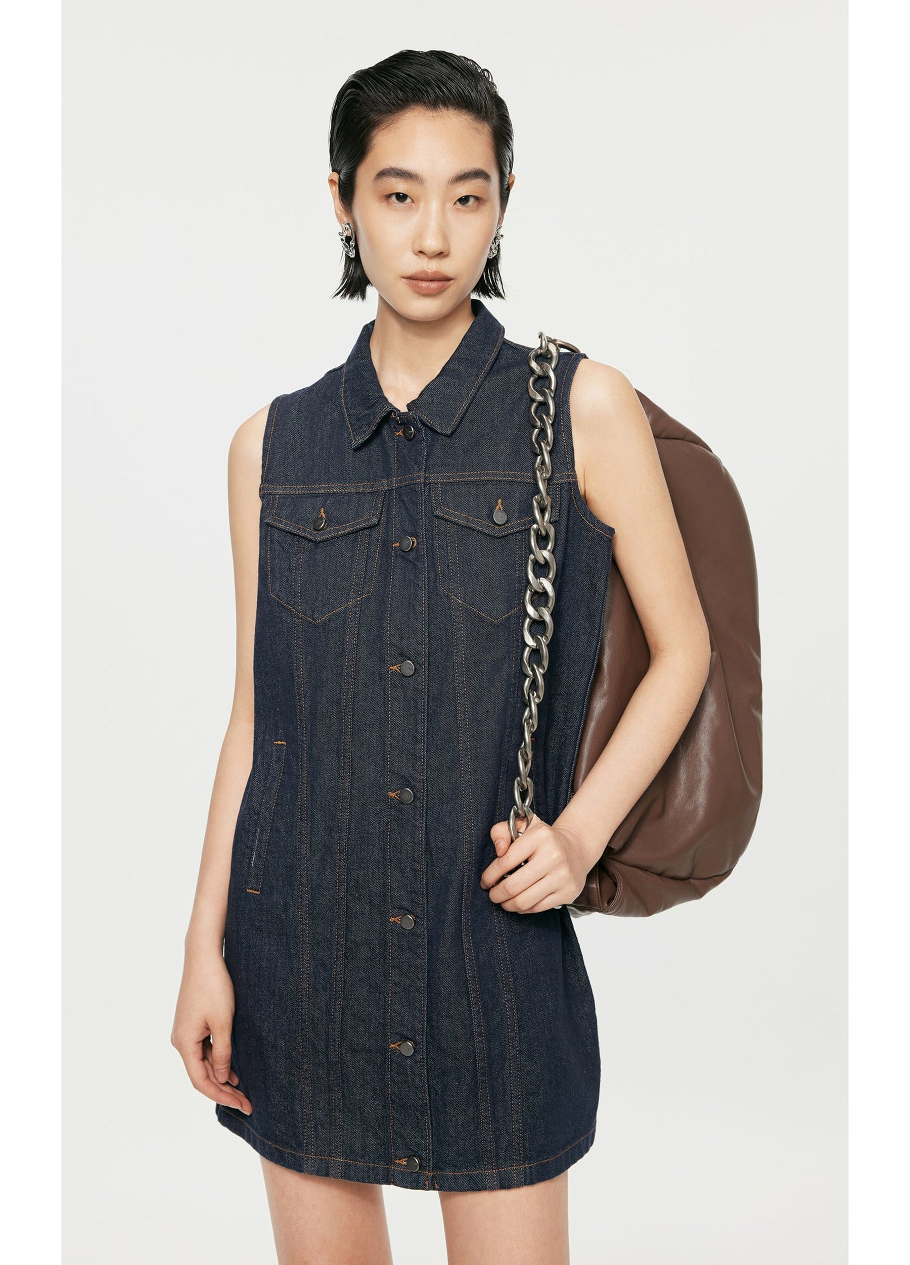 JNBY Denim Hip-length Dresses