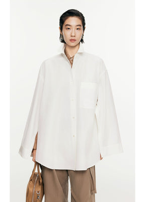 JNBY H-line Oversize Poplin Fabric Long-sleeved Shirt