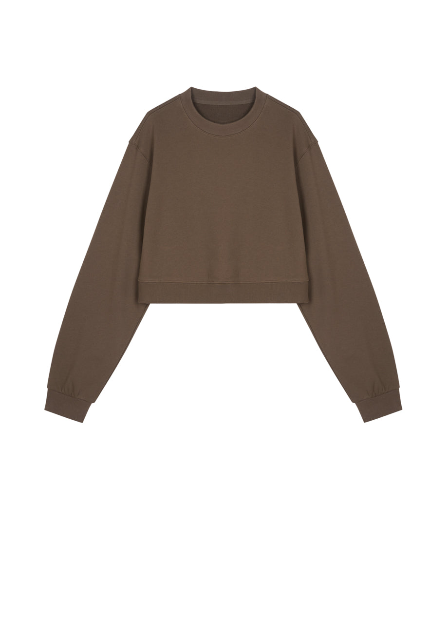 JNBY Round neck cropped pullover hoodie