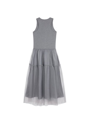 JNBY tulle-inserts midi dress