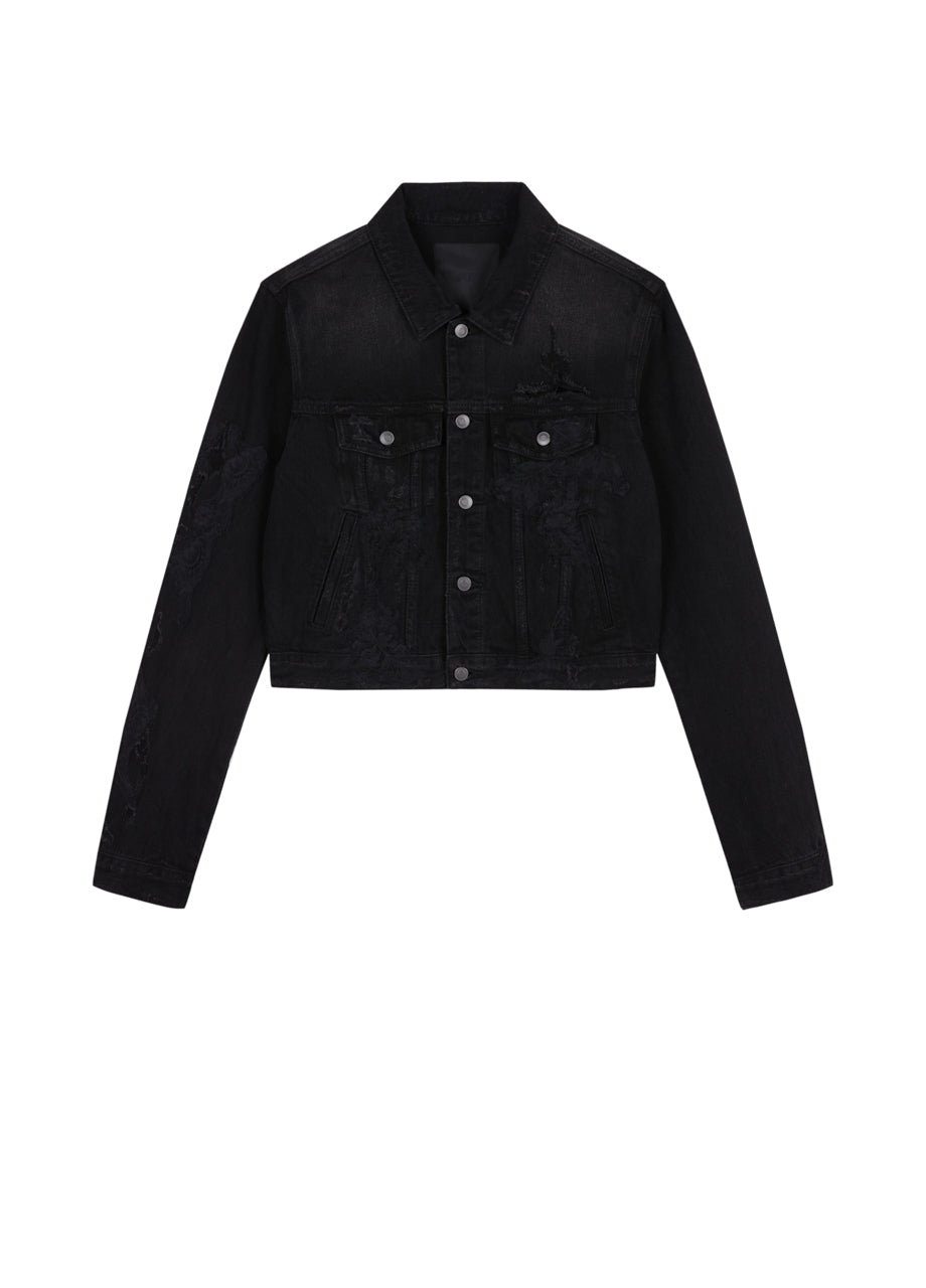 JNBY Lace patchwork denim jacket