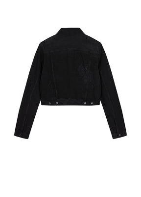 JNBY Lace patchwork denim jacket