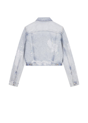 JNBY Lace patchwork denim jacket