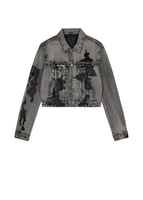 JNBY Lace patchwork denim jacket