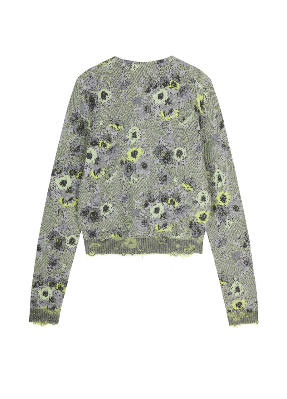 JNBY floral pattern knitted cardigan