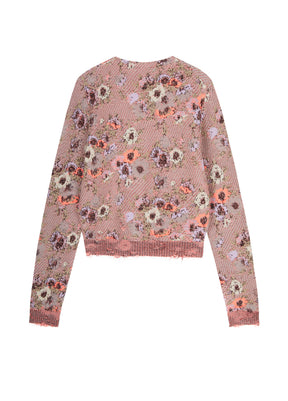 JNBY floral pattern knitted cardigan