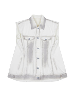 JNBY loose sleeveless lapel vest