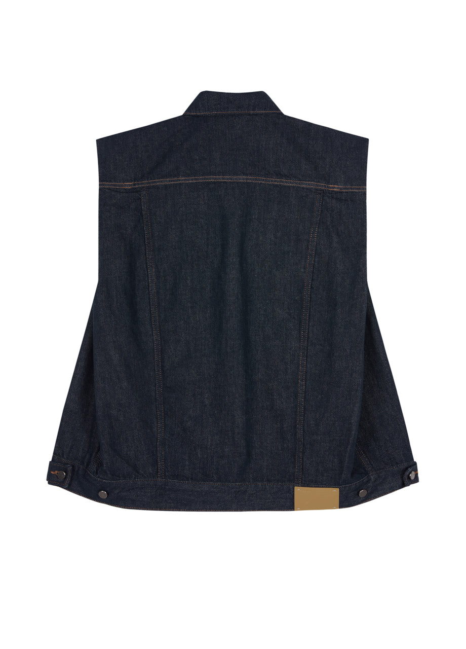 JNBY loose sleeveless lapel vest