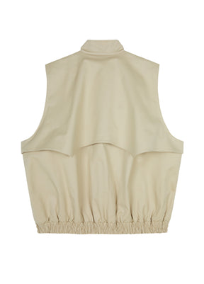 JNBY loose sleeveless standing neck vest