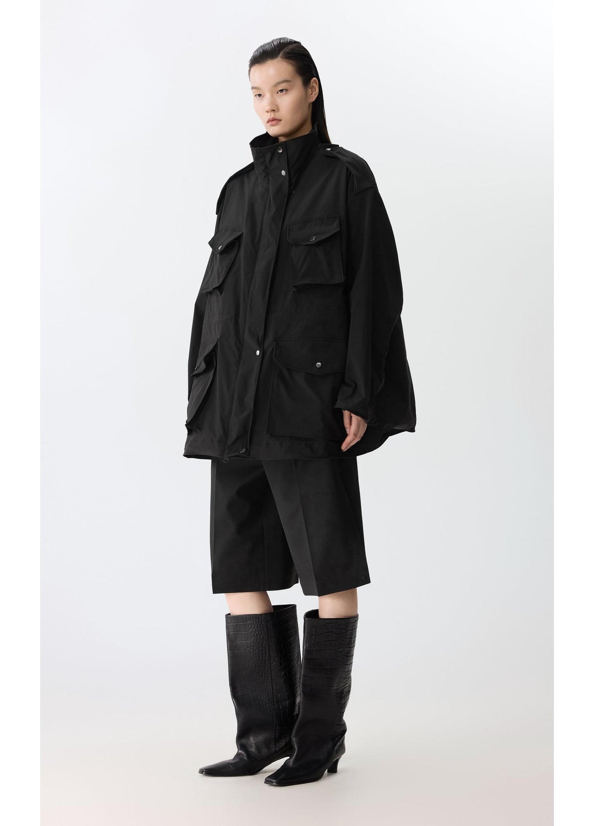 JNBY Oversized Shapeable Bone-Fish Hybrid Jacket
