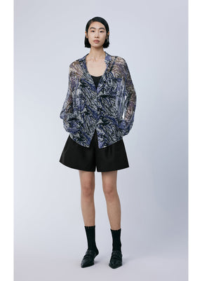 JNBY Silk Peony Full-print Long Sleeve Shirt