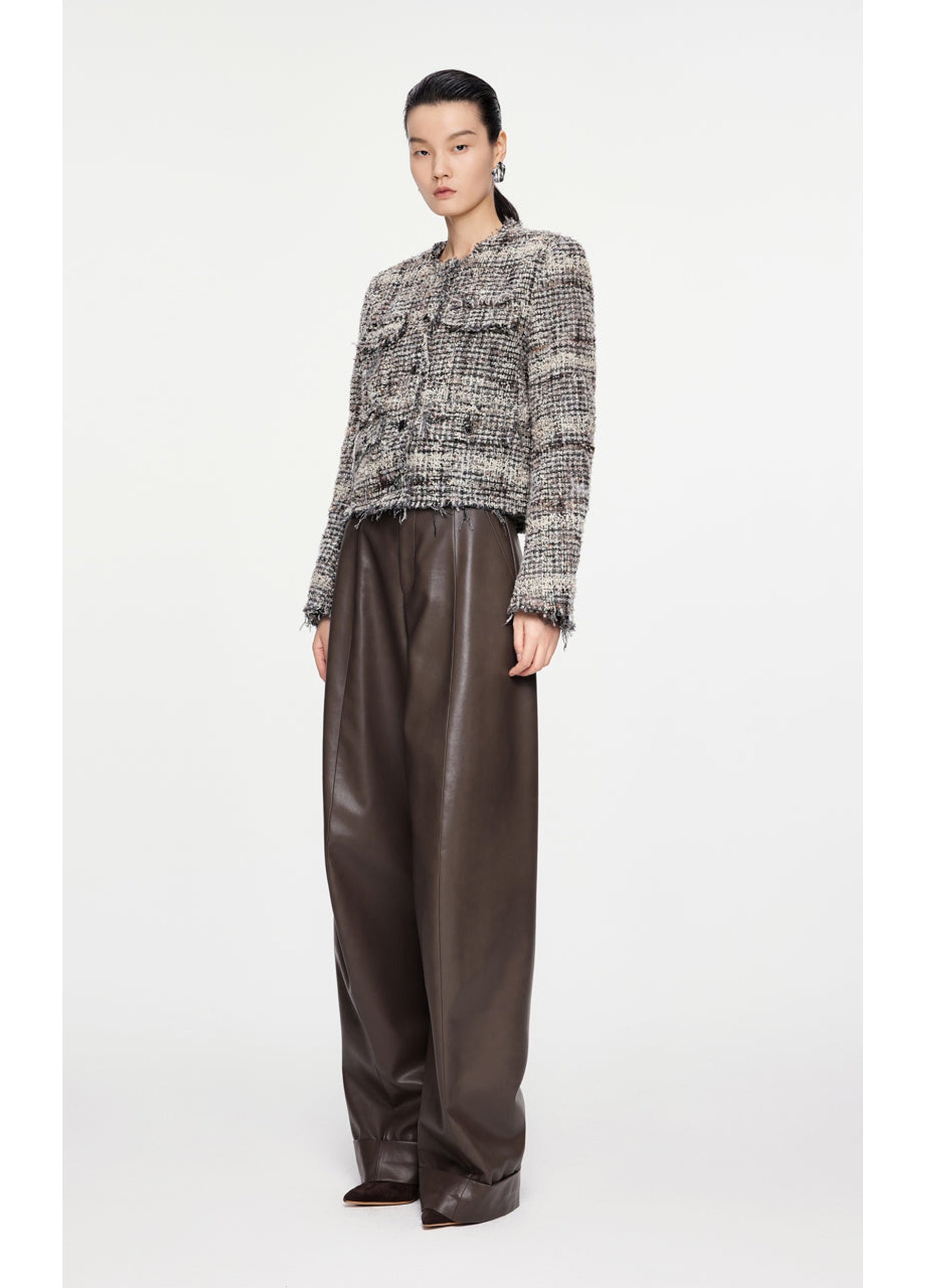 JNBY Cropped Jacquard Down Coat