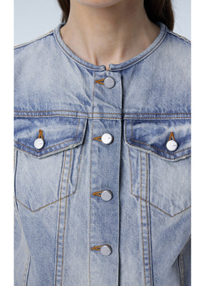 JNBY Cotton Croped Denim Vest