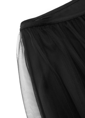 JNBY A-type pleated half body yarn skirt